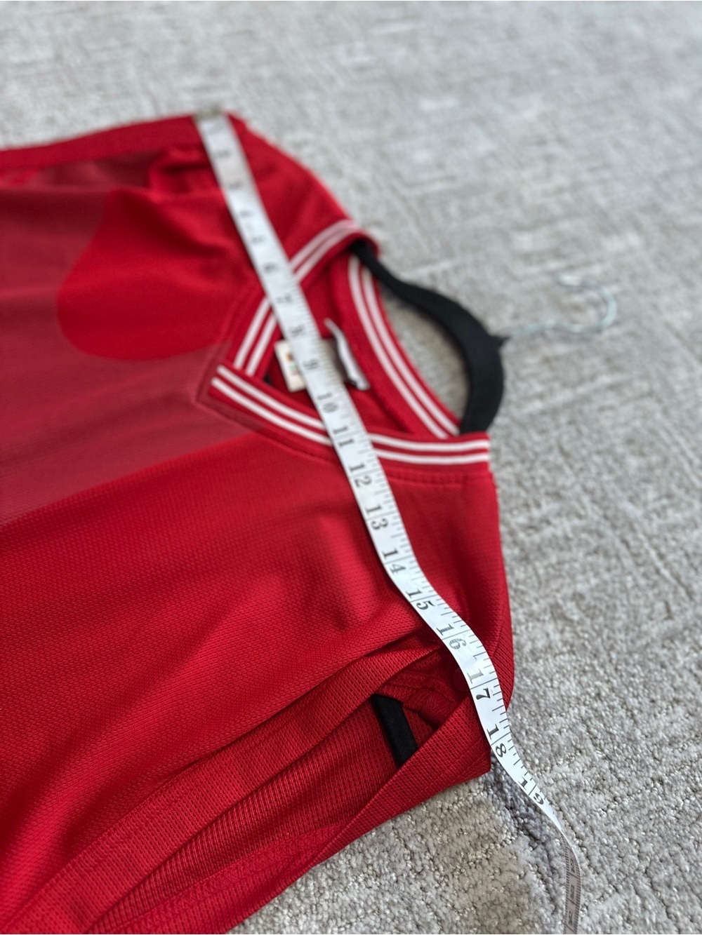 Vintage Reebok Red Sweater Vest | Size Large | Sporty V-Neck Knit - Picture 12 of 14